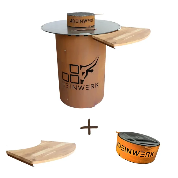 Zestaw Grill Grillfass + Nadstawka + Deska do grilla